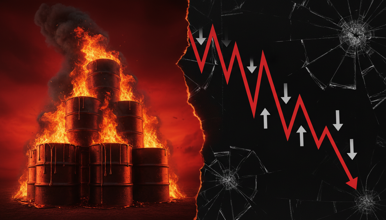 日経平均3,197円安で5万2千円台——原油109ドル突破、調整局面入り