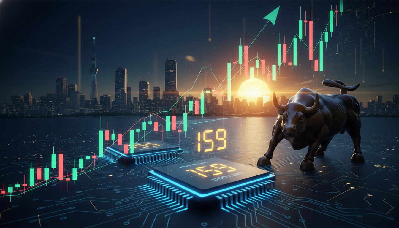 NYダウ+868ドルの週末急騰、日経は58,475円から反発なるか—円安159円と介入警戒の月曜